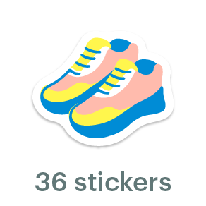 Mossery Stickers: Running Shoes (STC-002)