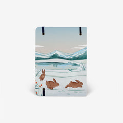 Winter Hares Wirebound Notebook