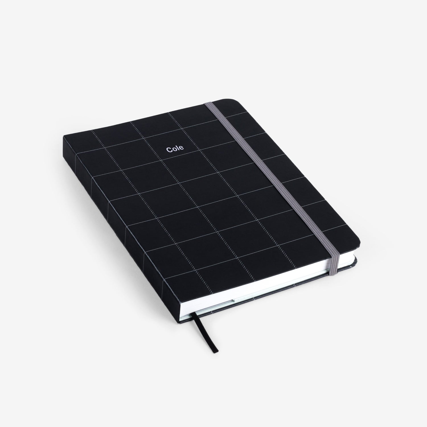 Black Plaid Threadbound Notebook