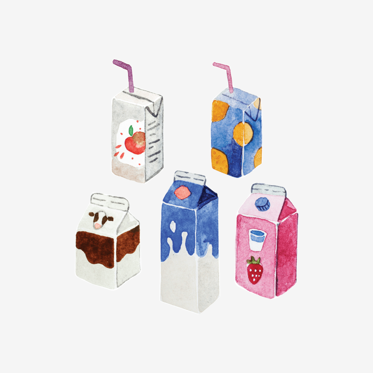 Artist Series Stickers: Carton Drinks (STC-503)