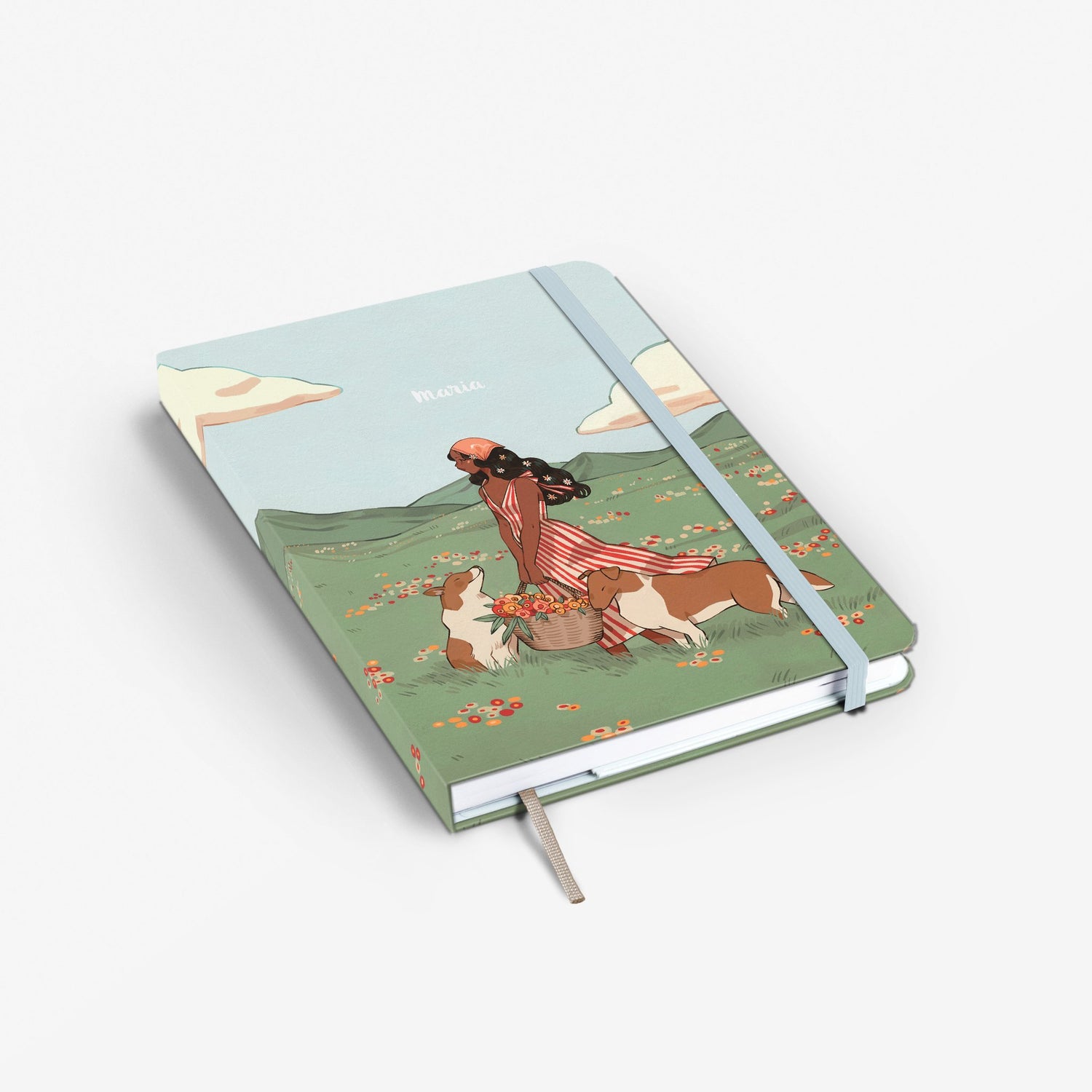 Spring Collies Threadbound Notebook